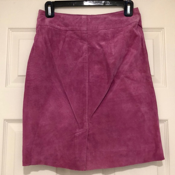 Hot Pink Suede Skirt - Picture 2 of 3